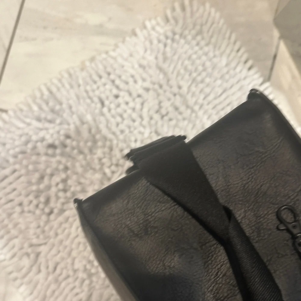 BEIS Black Leather Large Tote
